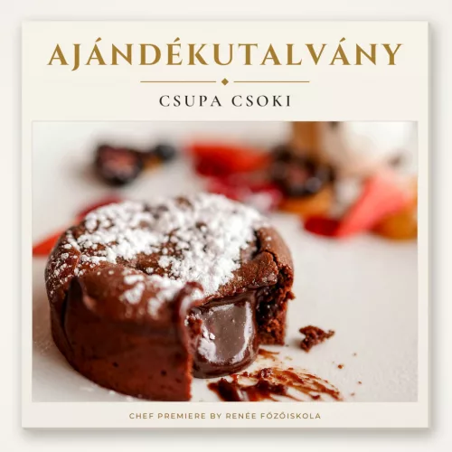 Csokoládé lávasüti erdei gyümölcs velővel – csupa csoki desszert tanfolyam ajándékutalvány