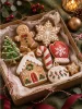 Mézeskalács díszítő workshop – kész, cukormázzal díszített mézeskalácsok díszdobozban