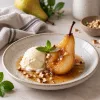 Pere al Vin Santo – Vin Santóban posírozott körte vaníliafagylalttal